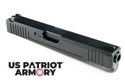 Glock 19 Slide With Front & Rear Serrations - Black Nitride Slide & Barrel - Steel Ameriglo Sights - Stainless Steel Guide Rod - Comes Completely Assembled - Pick Your Color Glock 19 Slide With Front & Rear Serrations - Black Nitride Slide & Barrel - Steel Ameriglo Sights - Stainless Steel Guide Rod - Comes Completely Assembled - Pick Your Color