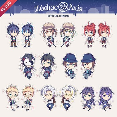 Zodiac Axis Character Charms