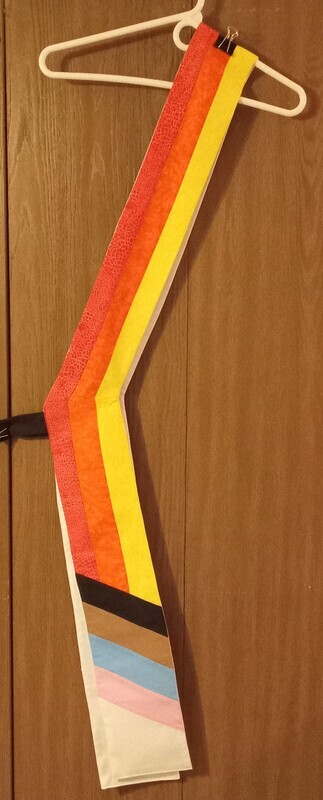 Deacon Stole - Progressive Pride Flag