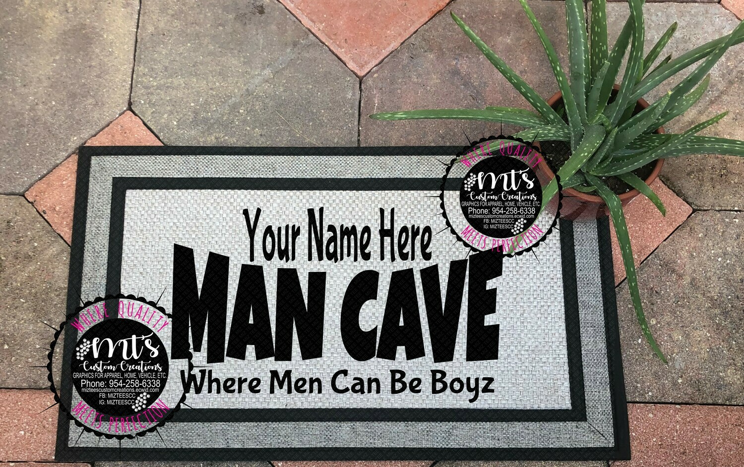 MAN CAVE BOYZ DOORMAT