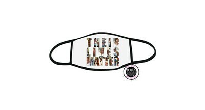 THEIR LIVES MATTER DOUBLE SIDED FACE COVER