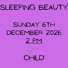 Sunday 6 December 2026, 2pm - Child - under 16 yrs old