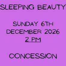 Sunday 6 December 2026, 2pm - Concession - over 65 yrs old