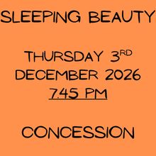 Thursday 3 December 2026, 7.45pm - Concession - over 65 yrs old