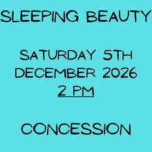 Saturday 5 December 2026, 2pm - Concession - over 65 yrs old