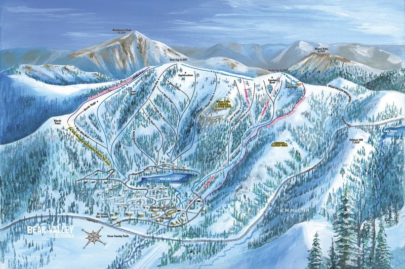 Bear Valley Village Bowl Trail Map