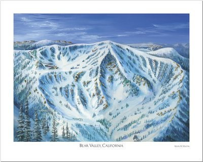 Bear Valley Snow Bowl Art Poster