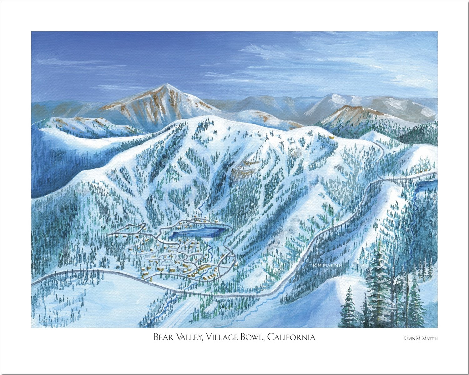 Bear Valley Village Bowl Art Poster