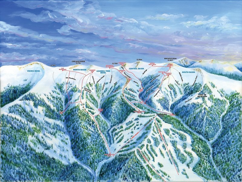 Ski Cooper Chicago Ridge Trail Map