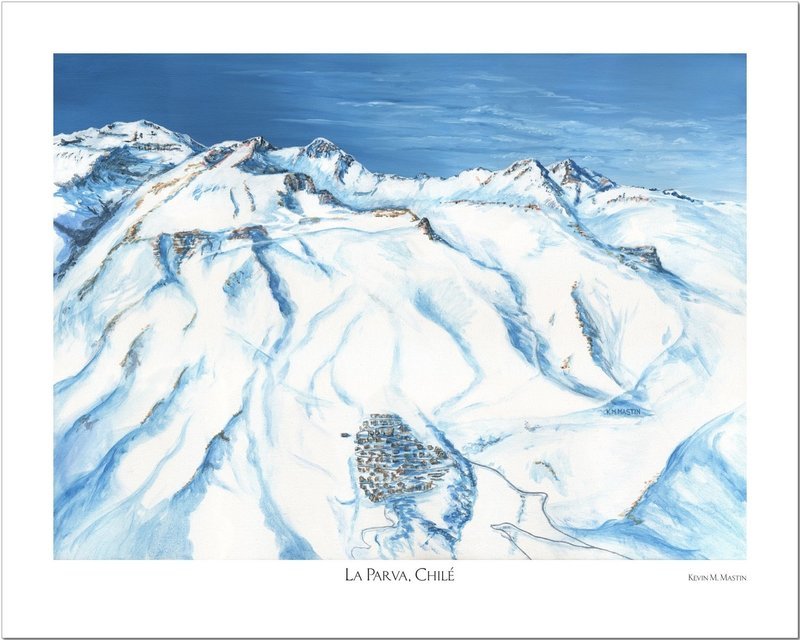 La Parva Chilé Art Poster