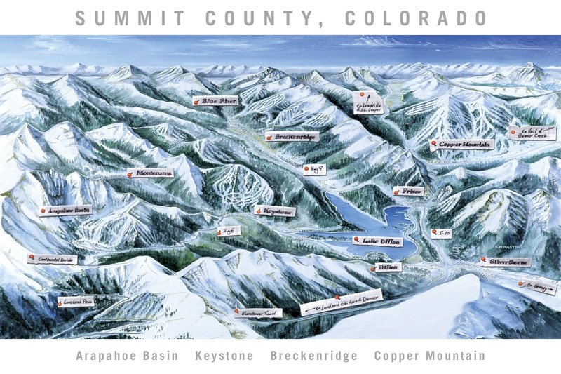 Summit County Trail Map White