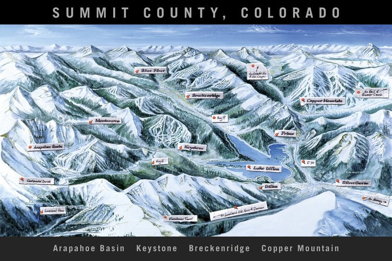 Summit County Trail Map Black