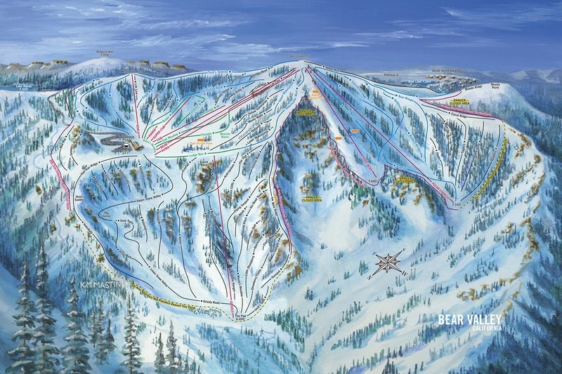 Bear Valley Snow Bowl Trail Map