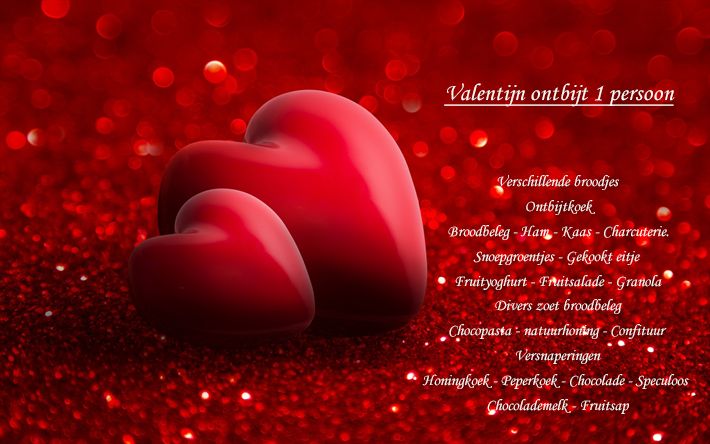 Valentijn ontbijt 1 persoon