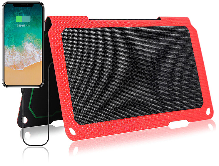 Mobiles Solarpanel  mit USB Ladeanschluss