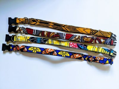 Dog Collar Made from African Fabric