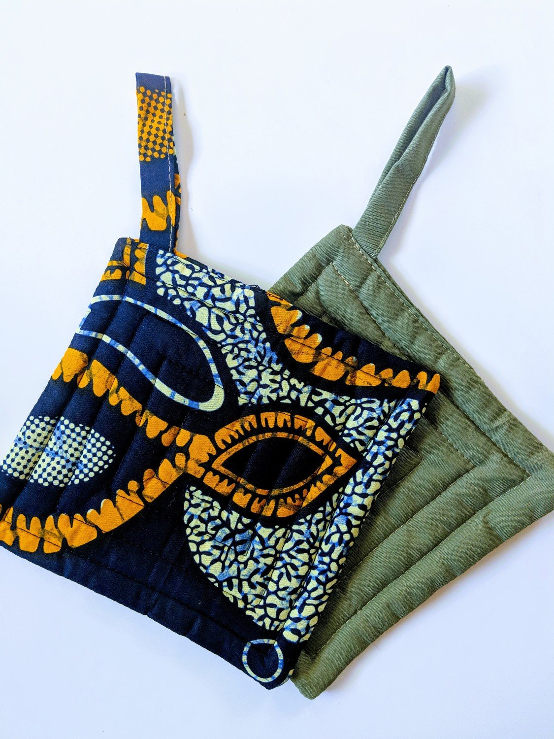 Modern African Fabric Pot Holders