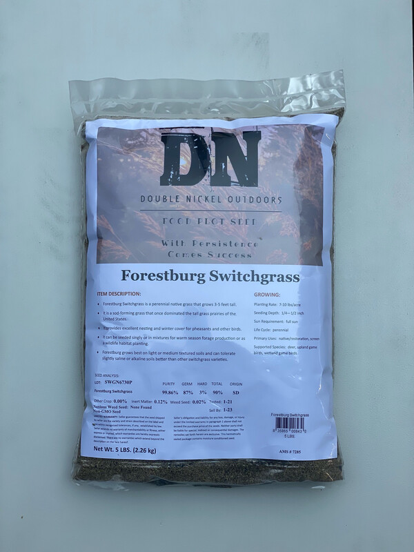 Forestburg Switchgrass 5lb Bag front cover