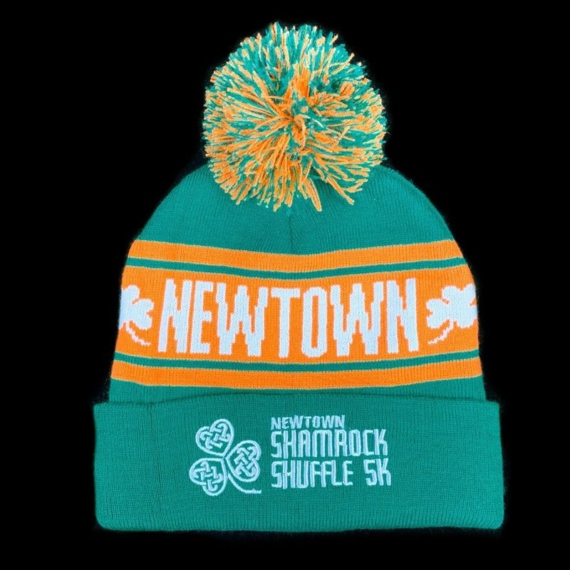 Green & Orange Shamrock Shuffle Beanies