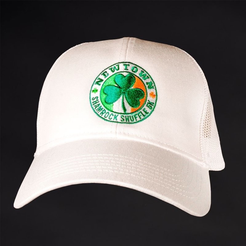 White Shamrock Shuffle Trucker Hat