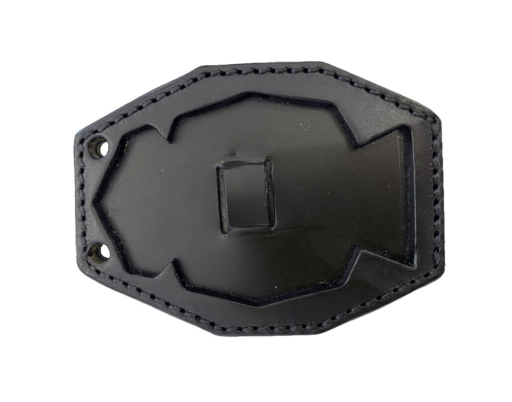 Portaplaca Policia Nacional cuero grueso