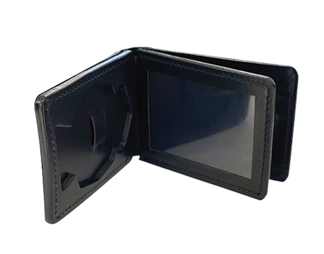 Cartera Portaplaca Policia Nacional Cuero Grueso