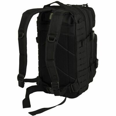 Mochila US Assault Corte Láser Miltec Negra Pequeña
