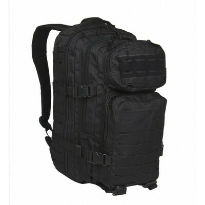 Mochila US Assault Corte Láser Miltec Negra Pequeña