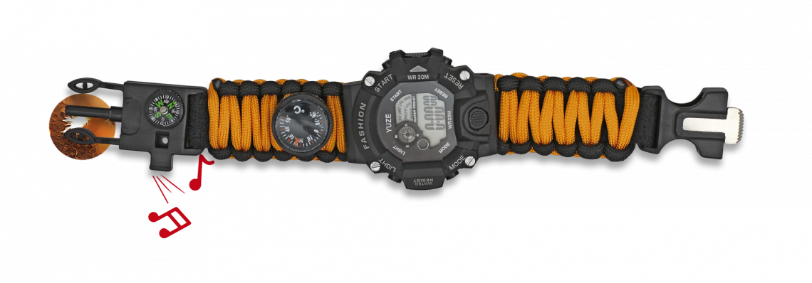 Reloj digital Paracord Naranja