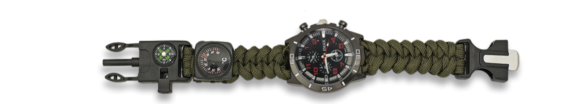 Reloj táctico de supervivencia Verde