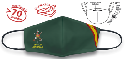 Mascarilla Verde Bandera Legión