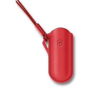 Funda de piel Roja Victorinox con cordón