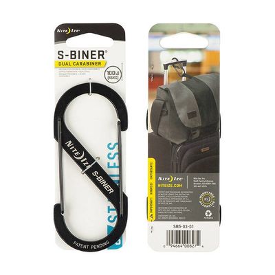 Mosqueton S-Biner 5 negro metal 45kg