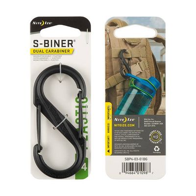 Mosqueton S-Biner 4 plastico negro 11kg