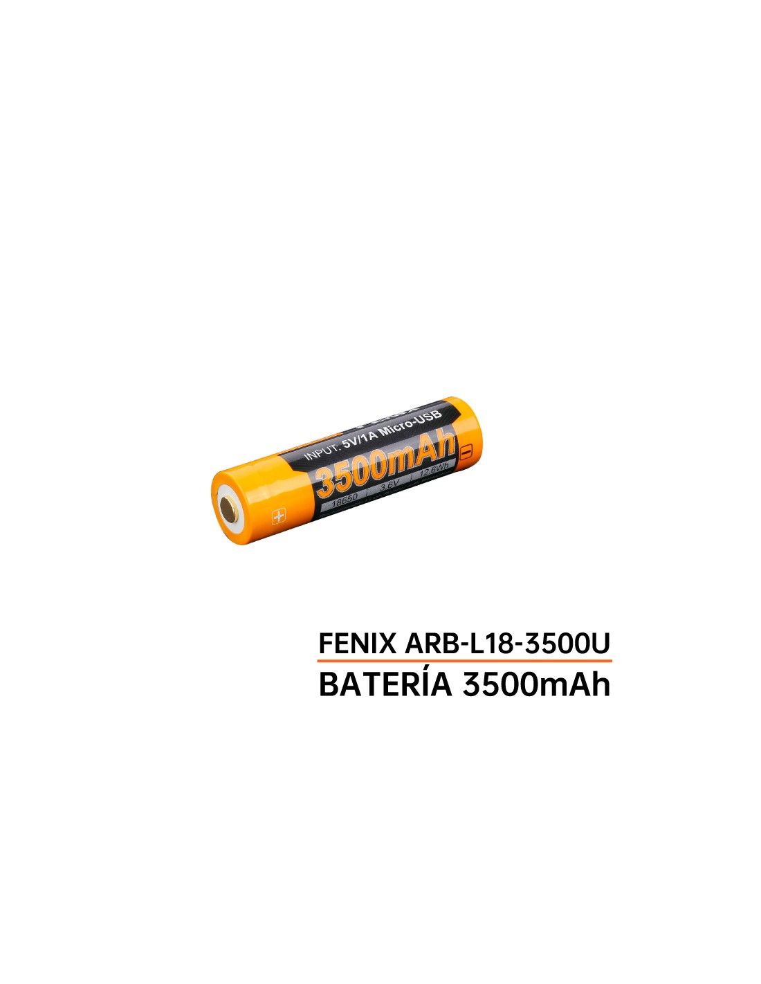 Bateria recargable USB Fenix 18650 3500 mAh