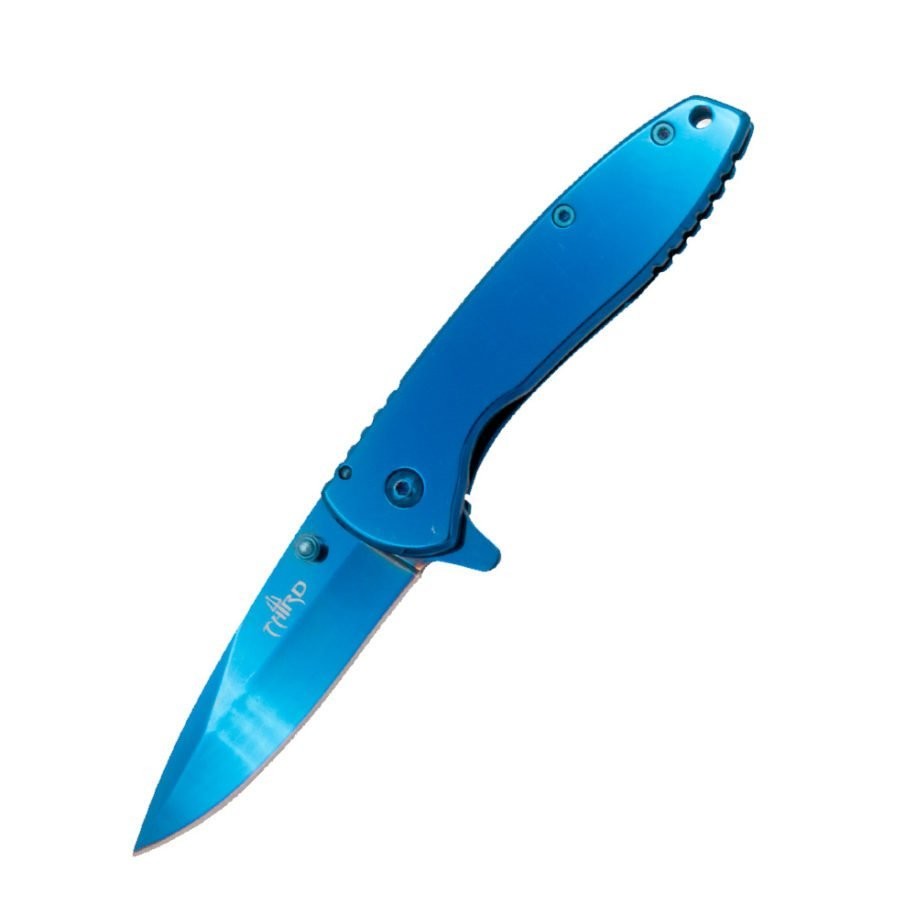 Navaja asistida de Titanio Azul