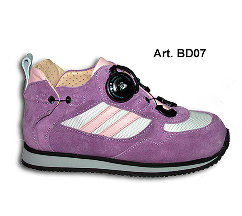 BUDDY - Purple / White / Pink - PERFORATED lining - Flat heel
