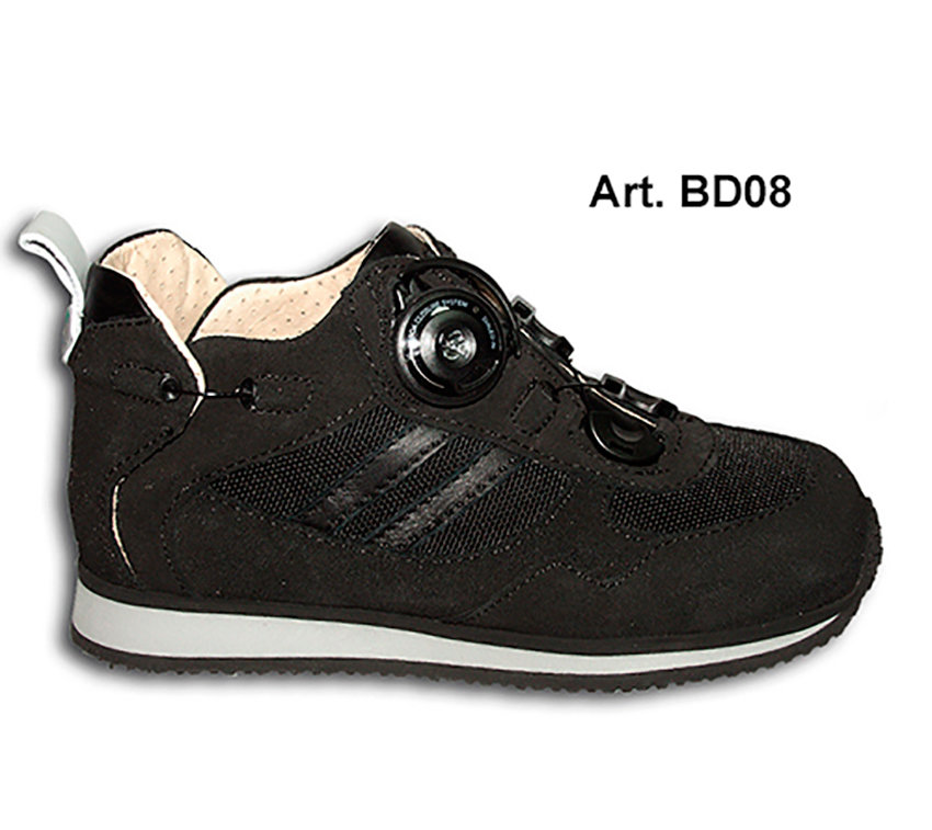BUDDY - Black - PERFORATED lining - Flat heel