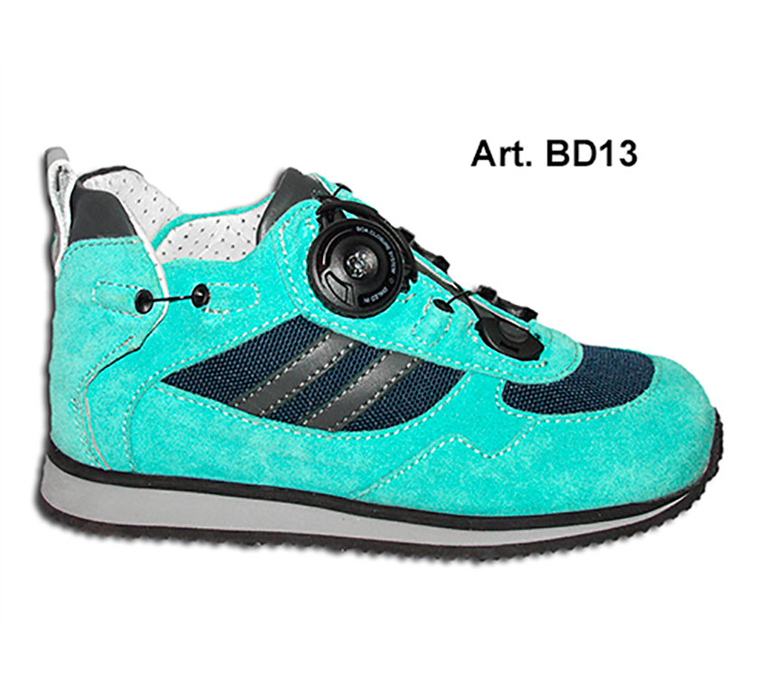 BUDDY - tiffany / blue / gray - PERFORATED lining - Flat heel