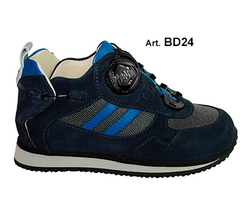 BUDDY - blue/light blue - SMOOTH lining - Flat heel