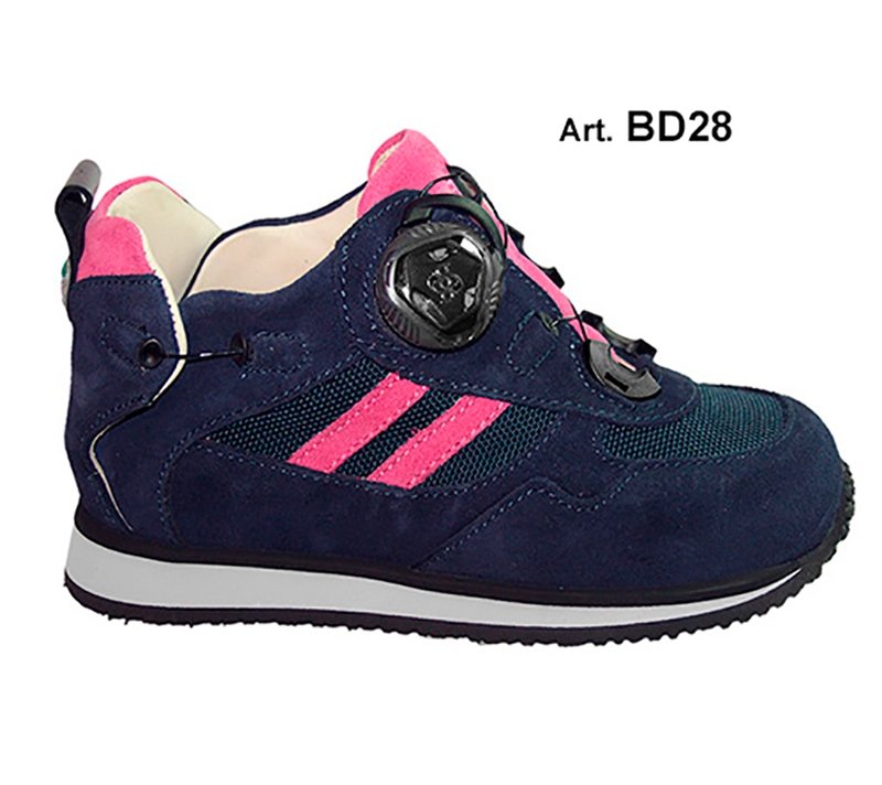 BUDDY - blue/pink - SMOOTH lining - Flat heel