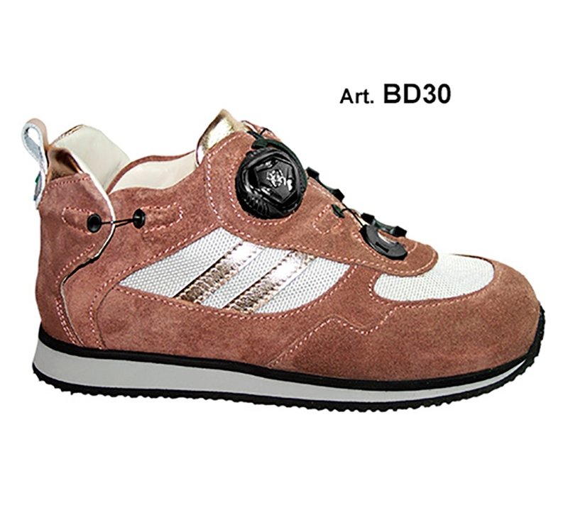 BUDDY - dark pink / rose gold - SMOOTH lining - Flat heel
