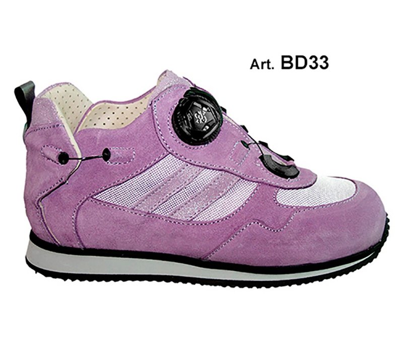 BUDDY - lilac / glitter - PERFORATED lining - Flat heel