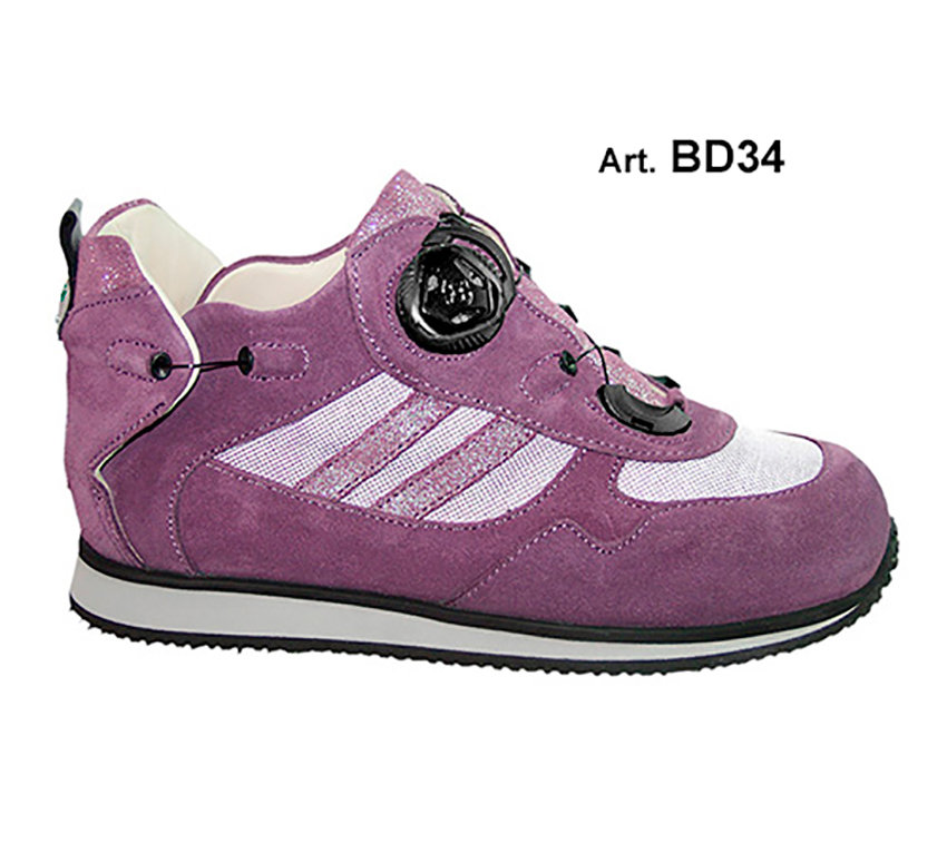 BUDDY - purple / glitter - SMOOTH lining - Flat heel