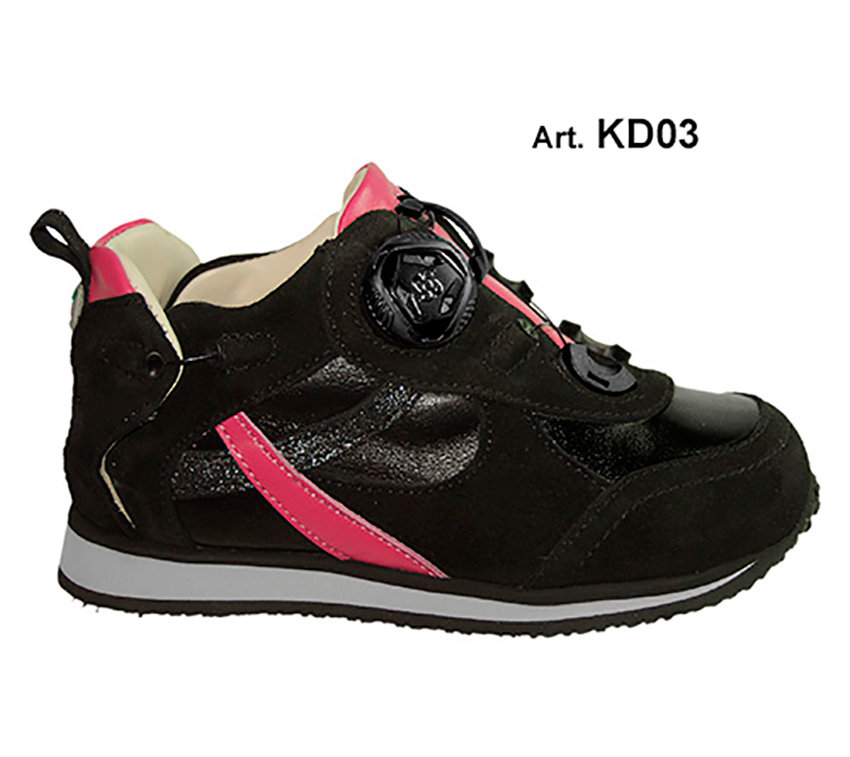 KID - black/pink - SMOOTH lining - Flat heel