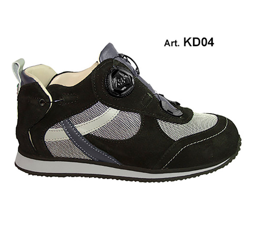 KID - black/grey - SMOOTH lining - Flat heel
