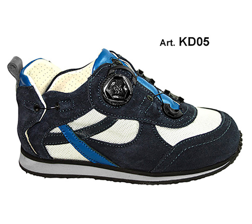 KID - blue/light blue - PERFORATED lining - Flat heel