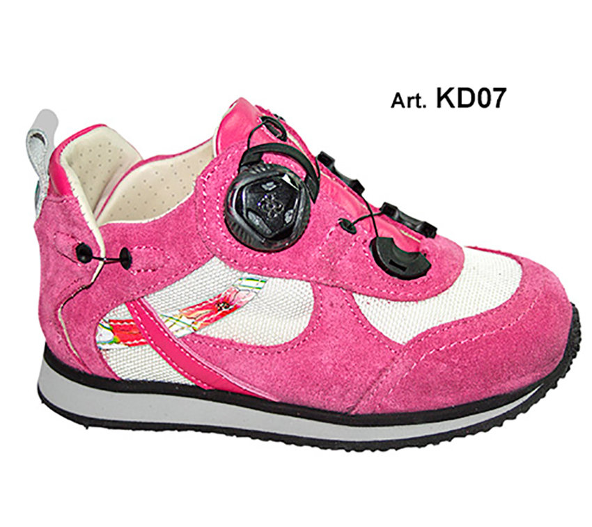 KID - fuxia/pink - PERFORATED lining - Flat heel