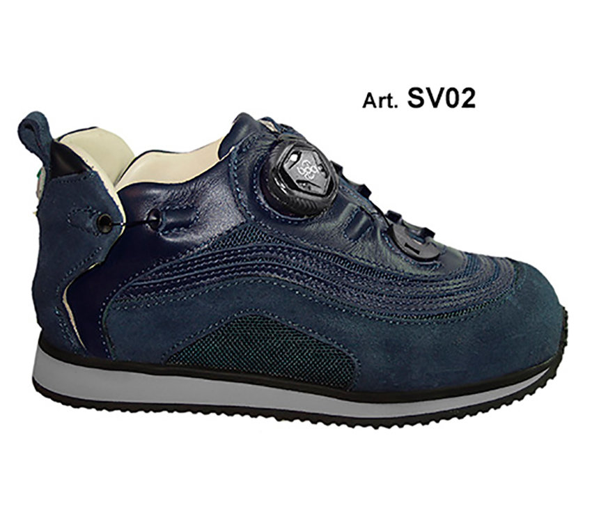 SILVER - blue - SMOOTH lining - Flat heel