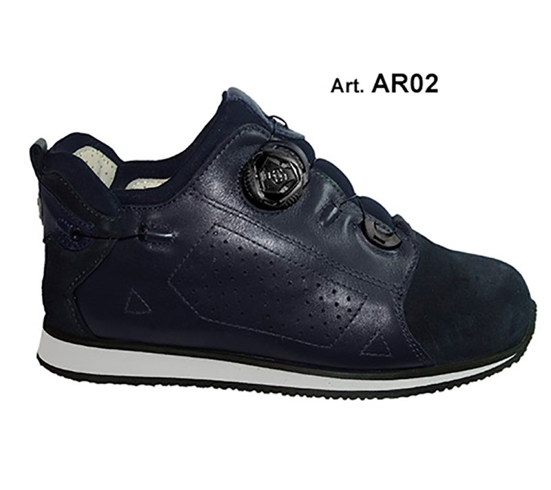 AIR - blue - PERFORATED lining - Flat heel